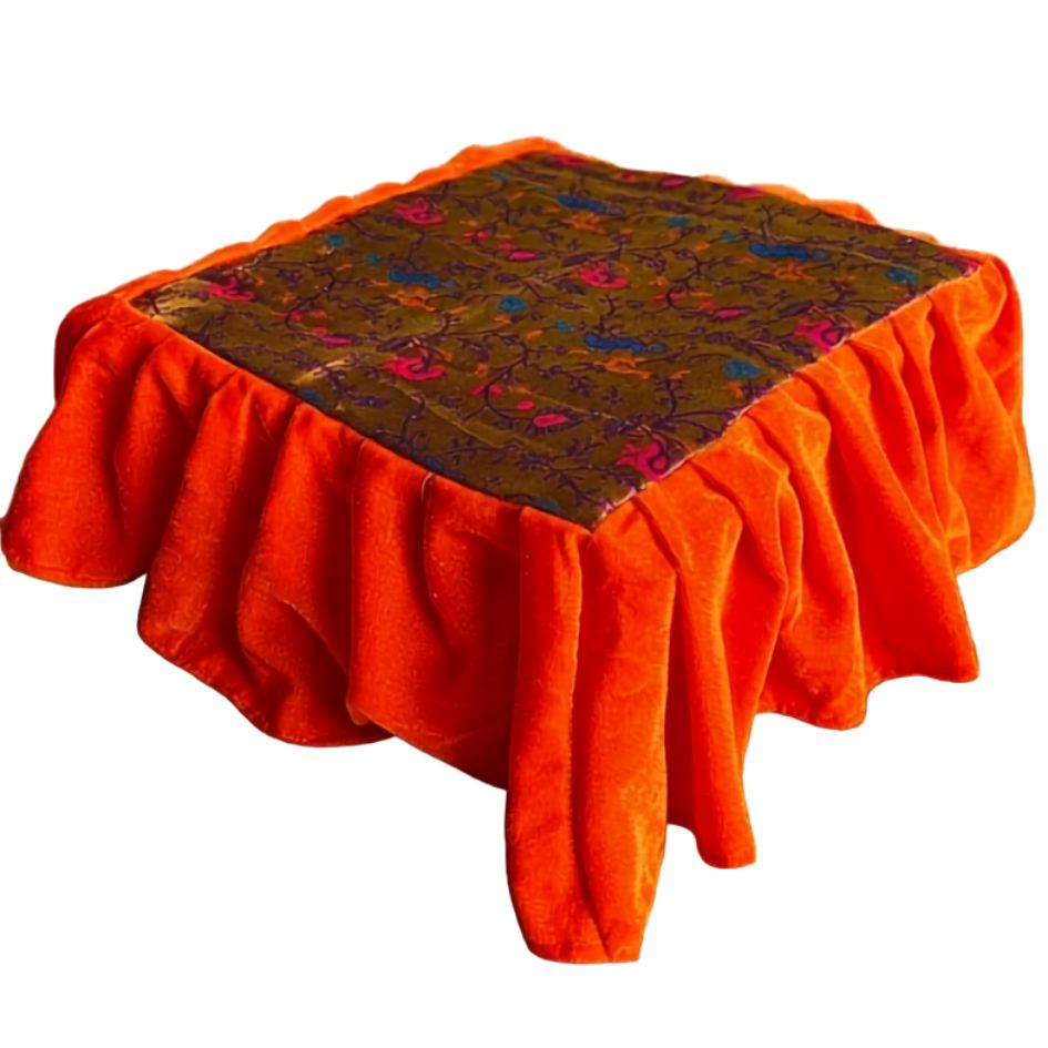 Traditional Paithani Chouranga Cover with Velvet Frill