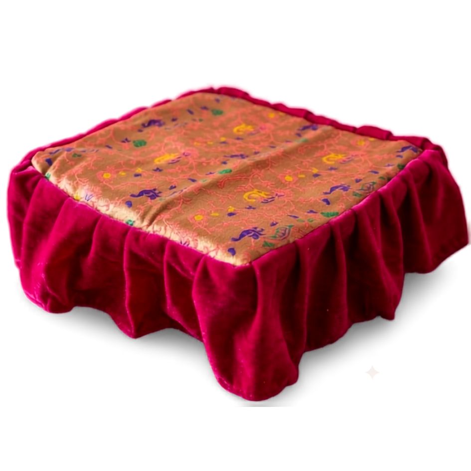 Traditional Paithani Chouranga Cover with Velvet Frill