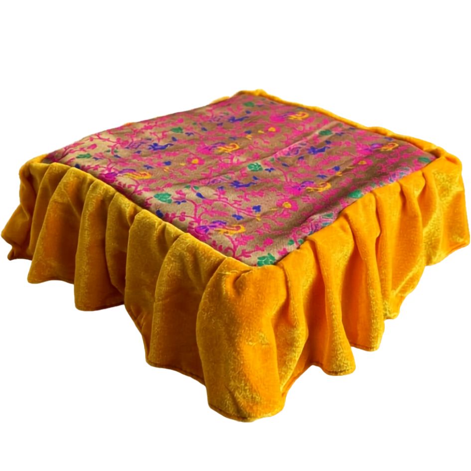 Traditional Paithani Chouranga Cover with Velvet Frill