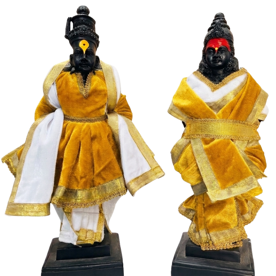 Vithal Rakhumai Velvet Poshakh Gold Lace Border | DevVastra Heritage