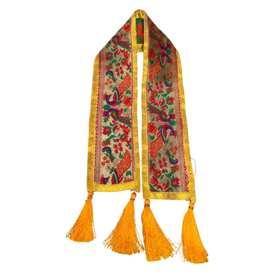 Traditional Paithani Shela with Peacock Motifs