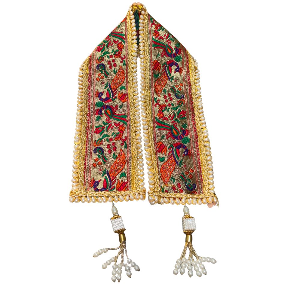 Embellished Paithani Shela with Pearl Border